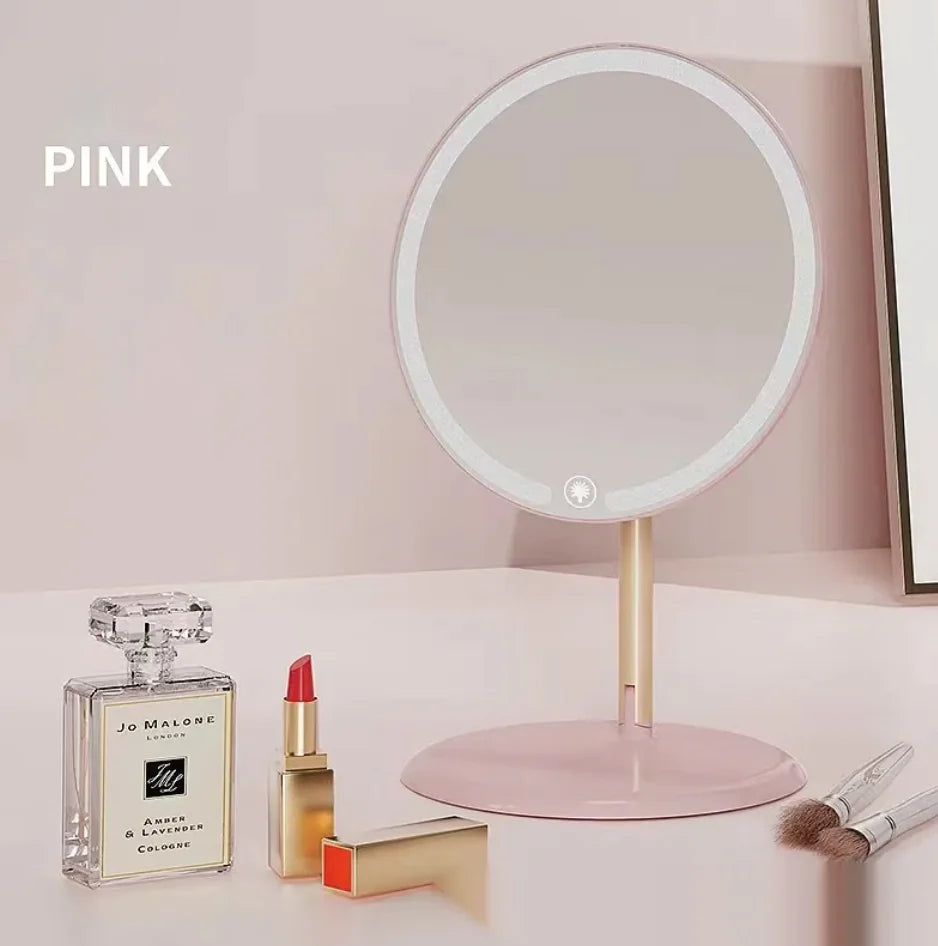 LED Makeup Mirror with Tri-Fold Desk Lamp